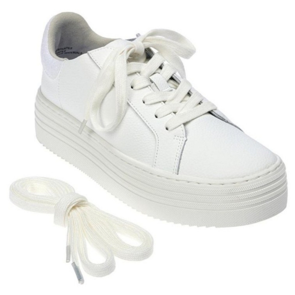 Women's White Sneakers Size 10 Joy Performance Comfort Leather Sneakers In Box